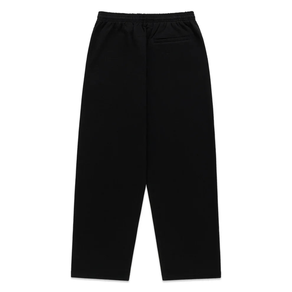 Sp5der Rhinestone Script Wide Leg Sweatpant Black