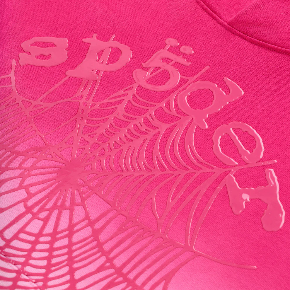 Sp5der OG Web Ombre Hoodie Pink