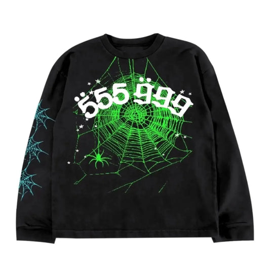 Sp5der Varsity Web Crewneck Heather Sweatshirt